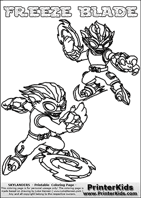 skylanders swap force coloring pages freeze blade - photo #6