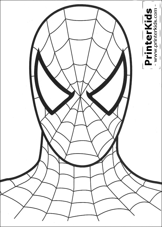 Printable Spiderman Mask  Spiderman Coloring Page