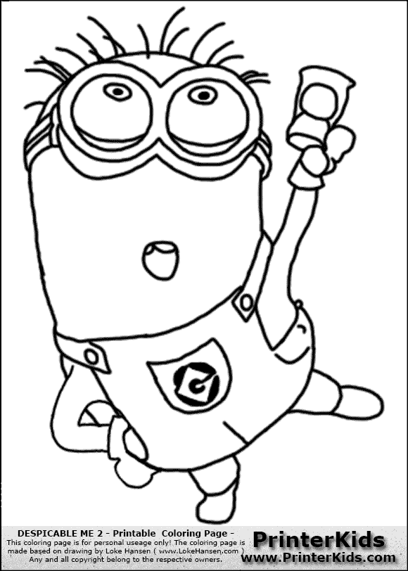 Minion Colouring Pages Online Printable Minions Despicable Me