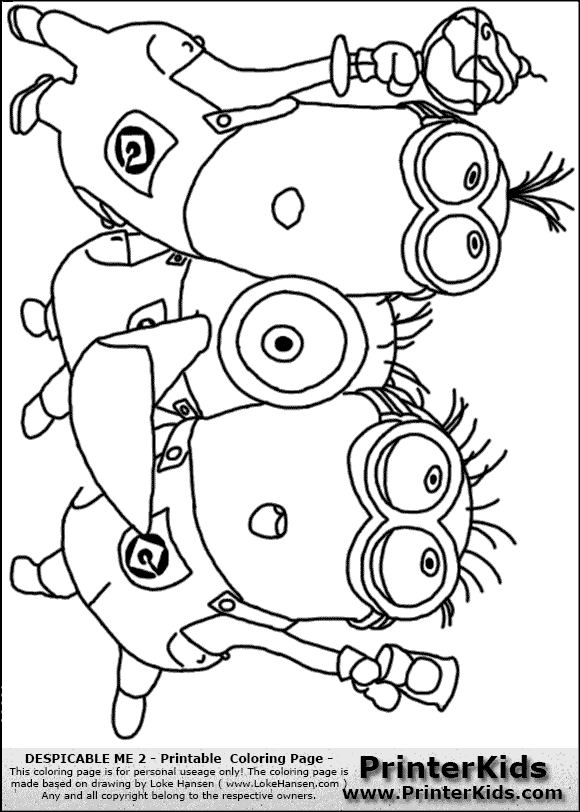 despicable me 2 coloring pages minion - photo #15