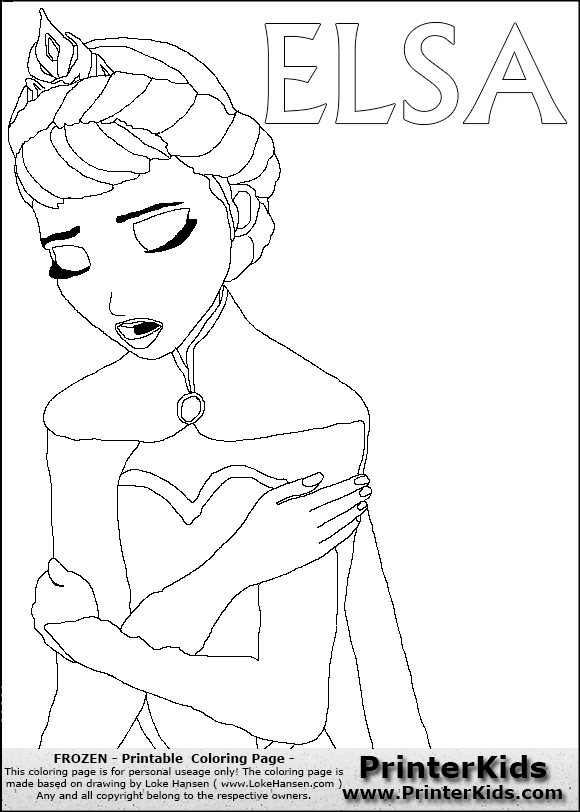 Free Coloring Pages Of Fronzen Elsa