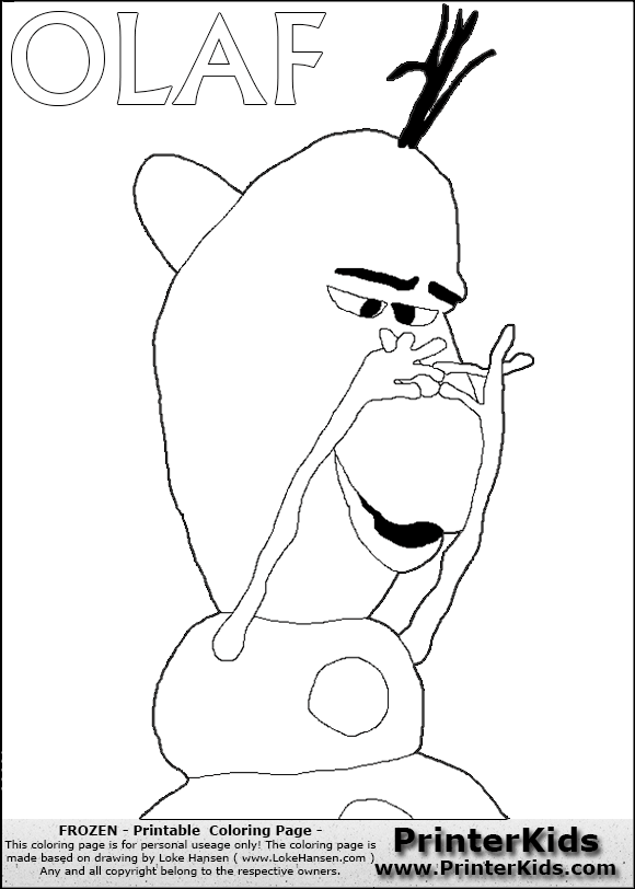 olaf frozen images coloring pages - photo #13