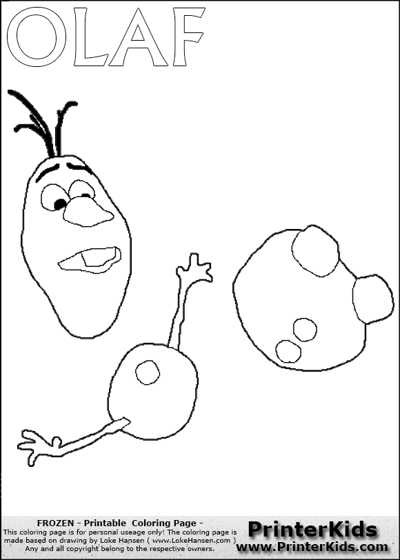 olaf coloring pages cute - photo #21