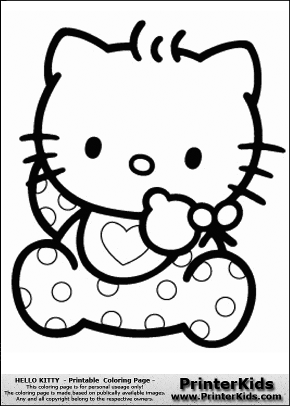 hello kitty as a baby coloring pages - photo #9