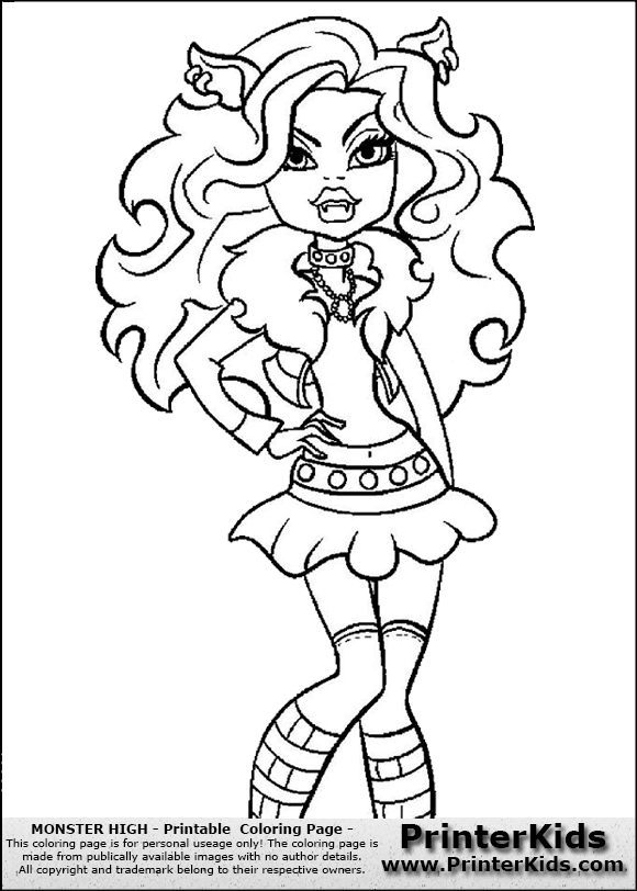 scary monster high coloring pages