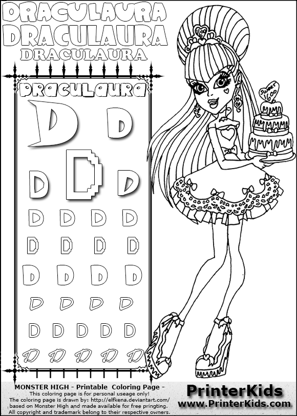 Printables Monster High Worksheets high worksheets davezan monster davezan