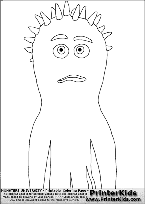 Squishy Monsters University Coloring Pages Coloring Pages