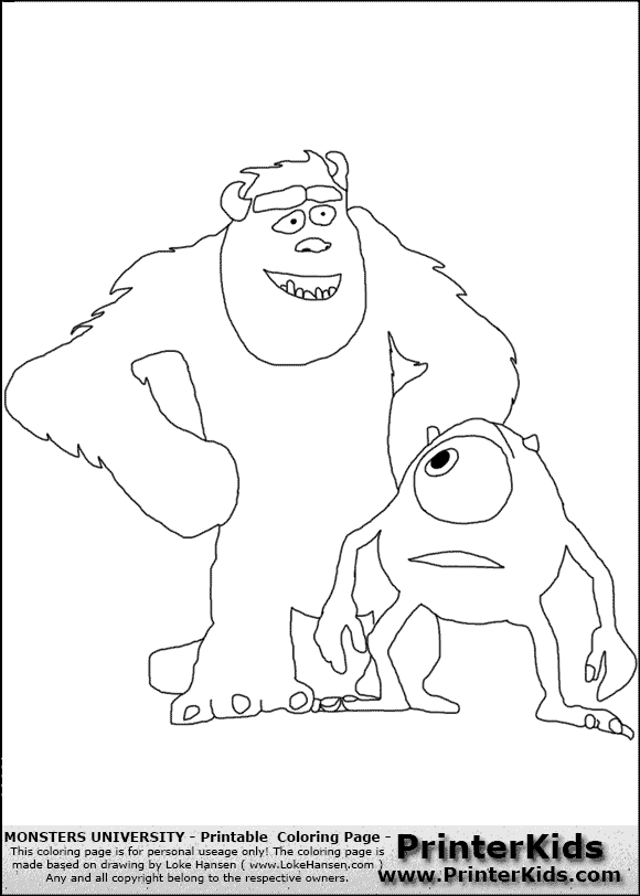 monsters university mike coloring pages - photo #8