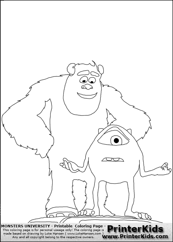 monsters university mike coloring pages - photo #23