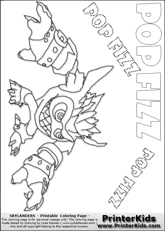 skylander coloring pages pop fizz skylander - photo #11