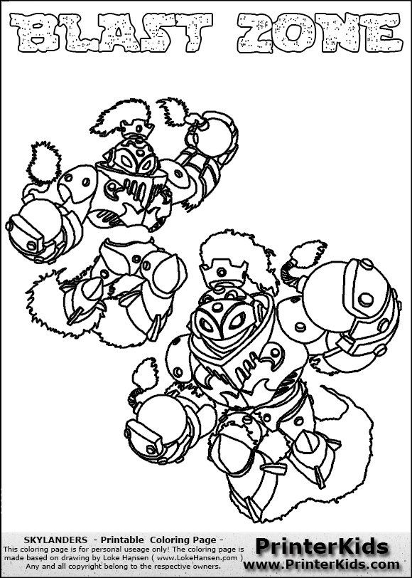skylanders swap force blast zone coloring pages - photo #16