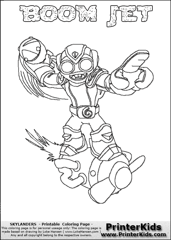 skylanders boom jet coloring pages - photo #2