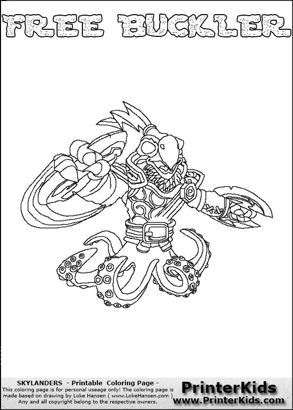 wash buckler skylander coloring pages - photo #23