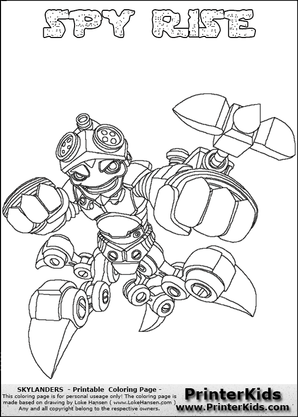 skylanders swap force coloring pages scratch - photo #10