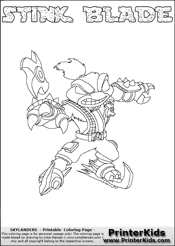skylanders swap force coloring pages freeze blade - photo #20