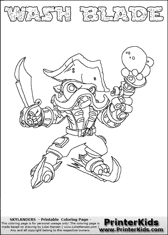 skylanders swap force coloring pages freeze blade - photo #17