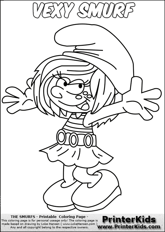 smurfette and vexy coloring pages - photo #20