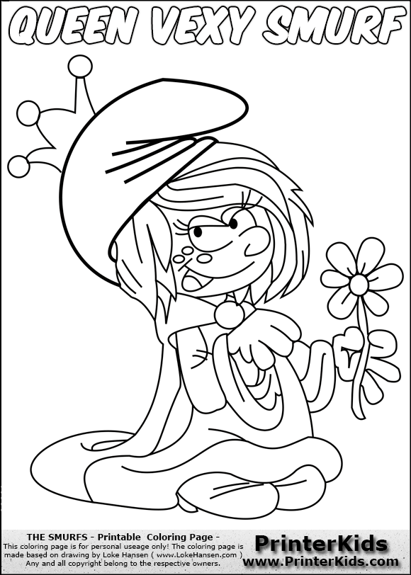smurfette and vexy coloring pages - photo #26