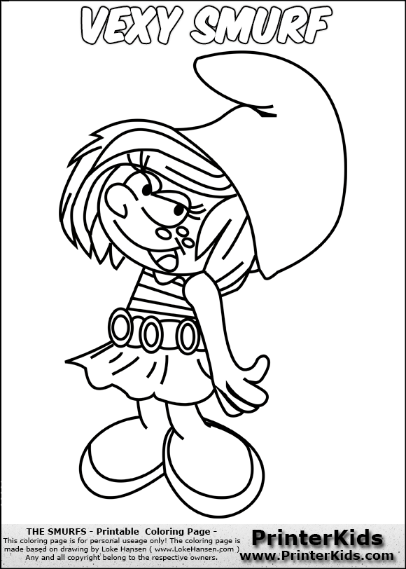smurfette and vexy coloring pages - photo #12